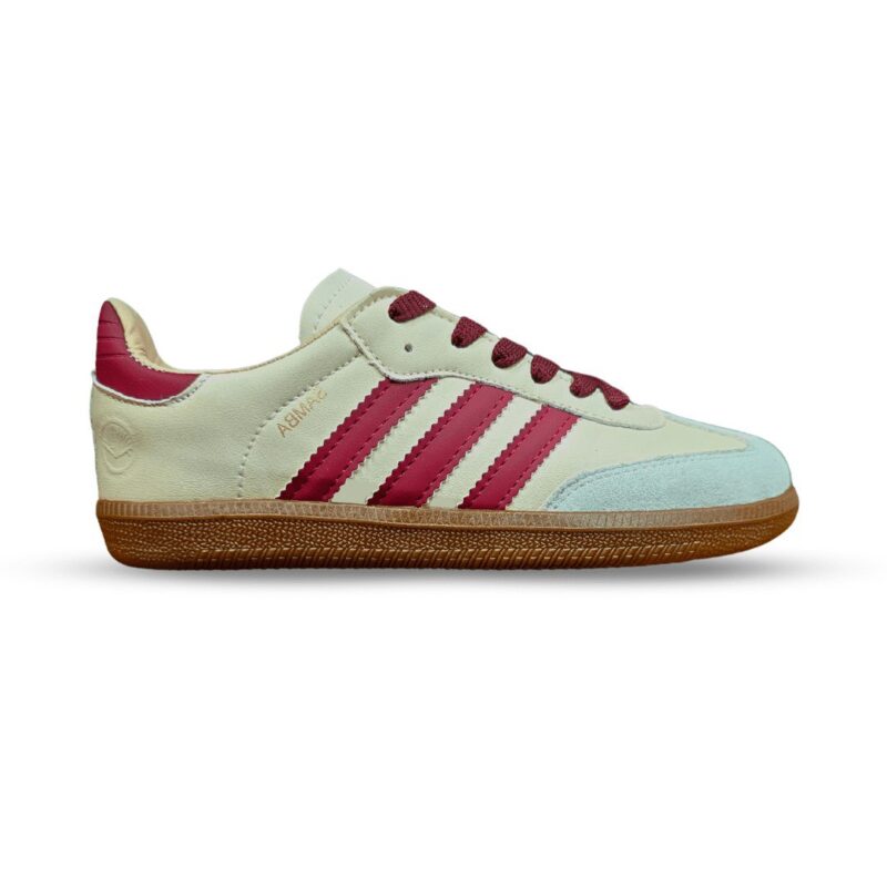 کفش اسپرت کتانی سامبا کرم زرشکی مردانه و زنانه samba adidas کد 291976 - Image 1