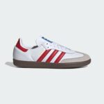 کفش اسپرت کتانی سامبا سفید قرمز زنانه samba adidas کد  290966
