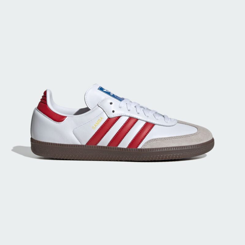 کفش اسپرت کتانی سامبا سفید قرمز زنانه samba adidas کد  290966 - Image 1