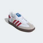 کفش اسپرت کتانی سامبا سفید قرمز زنانه samba adidas کد  290966 - Image 2
