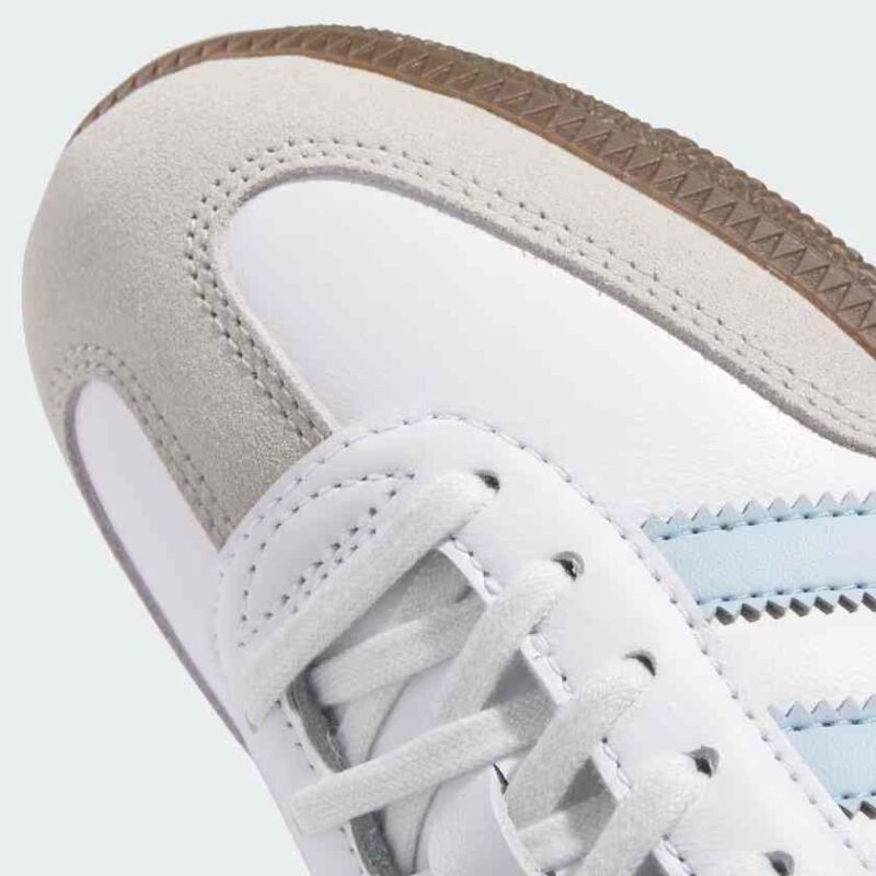 کفش اسپرت کتانی سامبا زنانه و مردانه سفید آبی samba adidas کد 275951 - Image 2