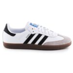کفش اسپرت کتانی سامبا زنانه و مردانه سفید مشکی samba adidas کد 262501