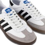 کفش اسپرت کتانی سامبا زنانه و مردانه سفید مشکی samba adidas کد 262501 - Image 2