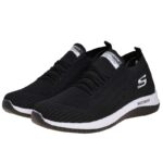 کفش پیاده روی مشکی اسکیچرز بافت skechers کد 286985 - Image 3