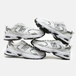 کفش کتونی نیوبالانس ۵۳۰ نقره‌ای سرمه‌ای کد 290754 - Image 2