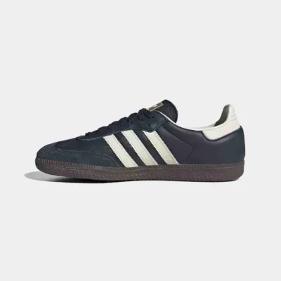 کفش کتانی سامبا سفید سرمه ای samba adidas کد 275977